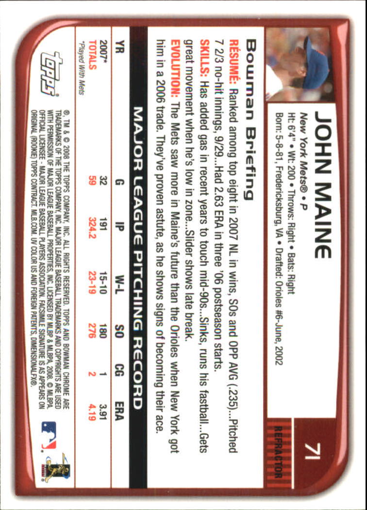 B1057- 2008 Bowman Chrome Refractors BB #s 1-220 -You Pick- 15+ FREE US SHIP - Picture 107 of 329