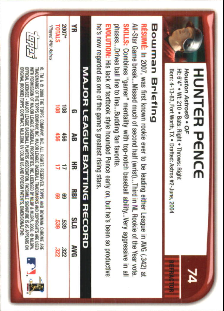 B1057- 2008 Bowman Chrome Refractors BB #s 1-220 -You Pick- 15+ FREE US SHIP - Picture 111 of 329