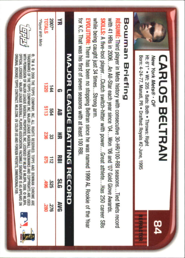 B1057- 2008 Bowman Chrome Refractors BB #s 1-220 -You Pick- 15+ FREE US SHIP - Picture 123 of 329