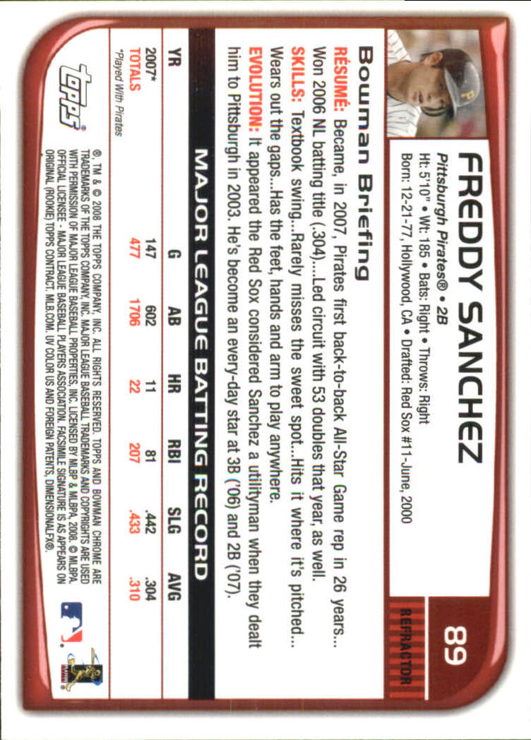 B1057- 2008 Bowman Chrome Refractors BB #s 1-220 -You Pick- 15+ FREE US SHIP - Picture 127 of 329