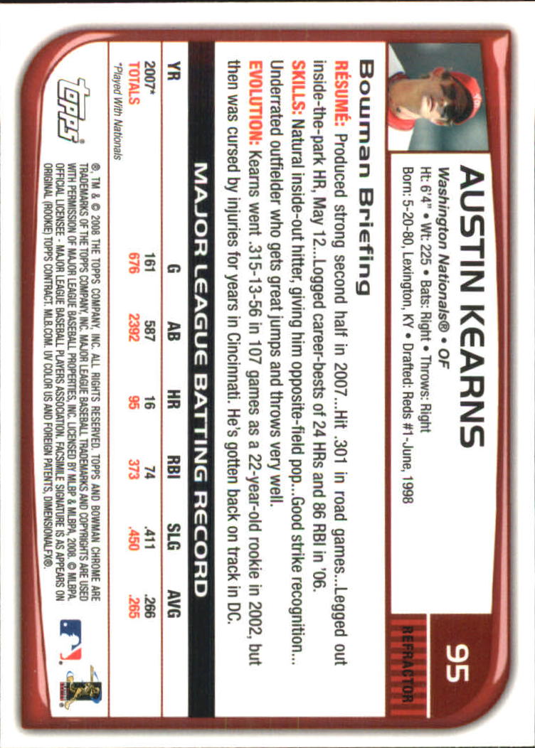 B1057- 2008 Bowman Chrome Refractors BB #s 1-220 -You Pick- 15+ FREE US SHIP - Picture 137 of 329