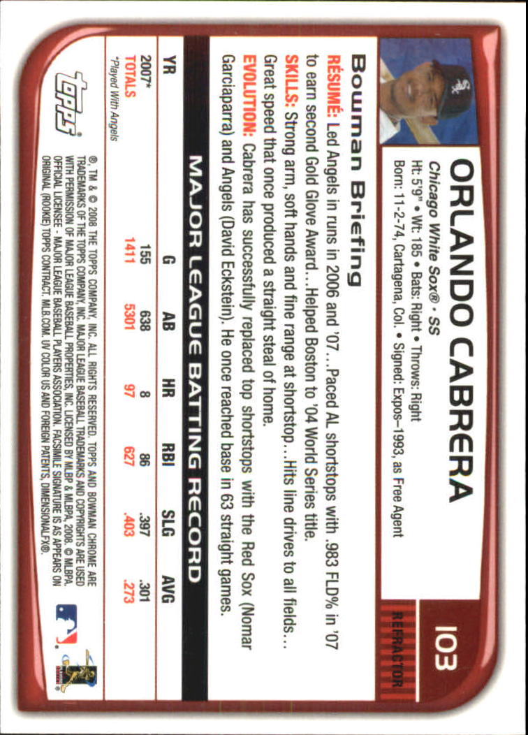 B1057- 2008 Bowman Chrome Refractors BB #s 1-220 -You Pick- 15+ FREE US SHIP - Picture 149 of 329