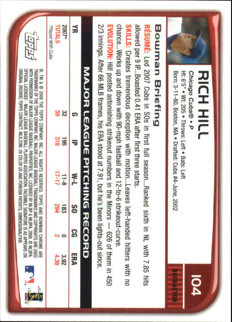 B1057- 2008 Bowman Chrome Refractors BB #s 1-220 -You Pick- 15+ FREE US SHIP - Picture 151 of 329
