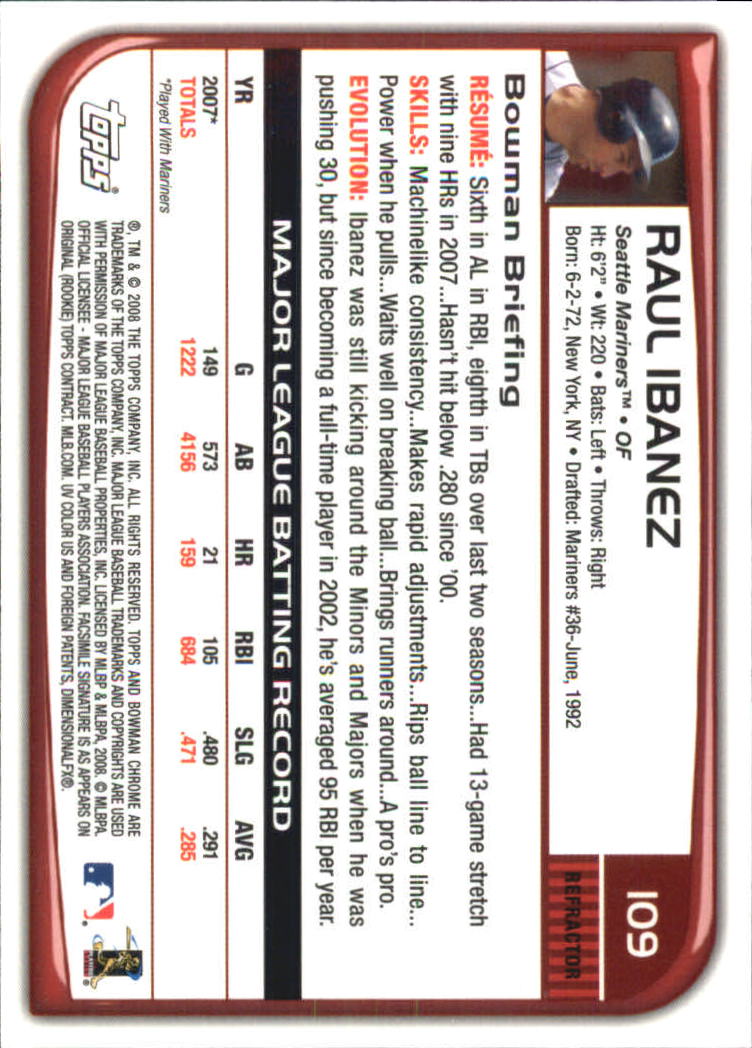 B1057- 2008 Bowman Chrome Refractors BB #s 1-220 -You Pick- 15+ FREE US SHIP - Picture 159 of 329