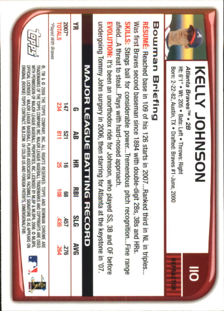 B1057- 2008 Bowman Chrome Refractors BB #s 1-220 -You Pick- 15+ FREE US SHIP - Picture 161 of 329