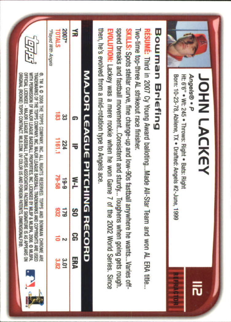 B1057- 2008 Bowman Chrome Refractors BB #s 1-220 -You Pick- 15+ FREE US SHIP - Picture 165 of 329