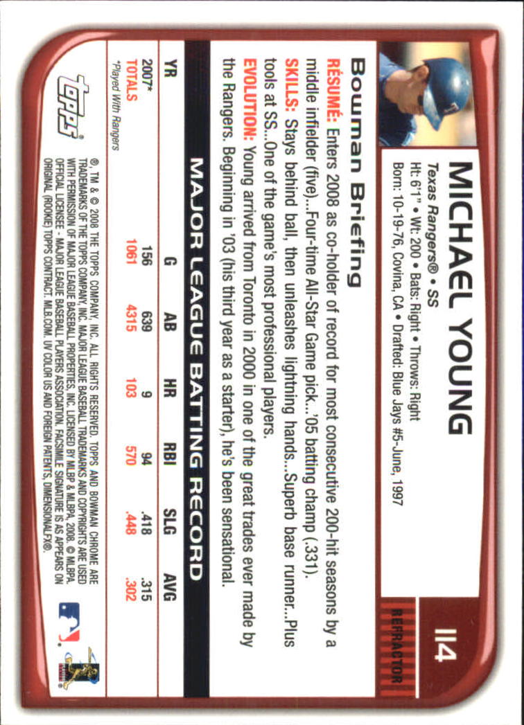 B1057- 2008 Bowman Chrome Refractors BB #s 1-220 -You Pick- 15+ FREE US SHIP - Picture 169 of 329