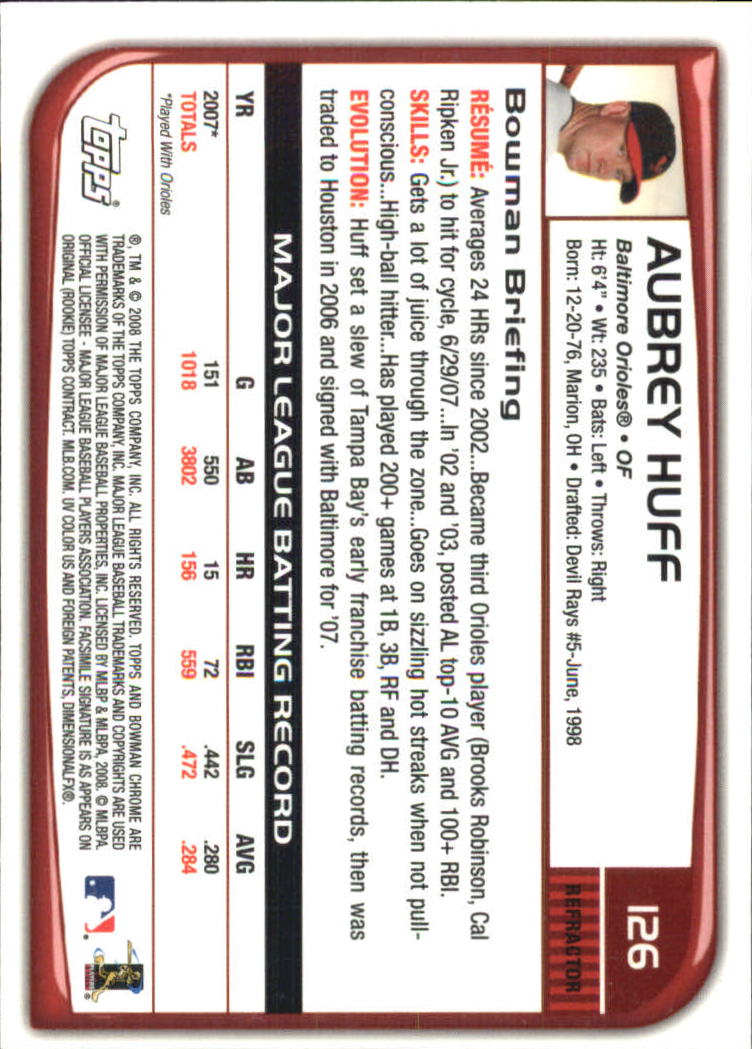 B1057- 2008 Bowman Chrome Refractors BB #s 1-220 -You Pick- 15+ FREE US SHIP - Picture 185 of 329