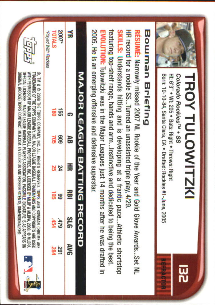 B1057- 2008 Bowman Chrome Refractors BB #s 1-220 -You Pick- 15+ FREE US SHIP - Picture 195 of 329
