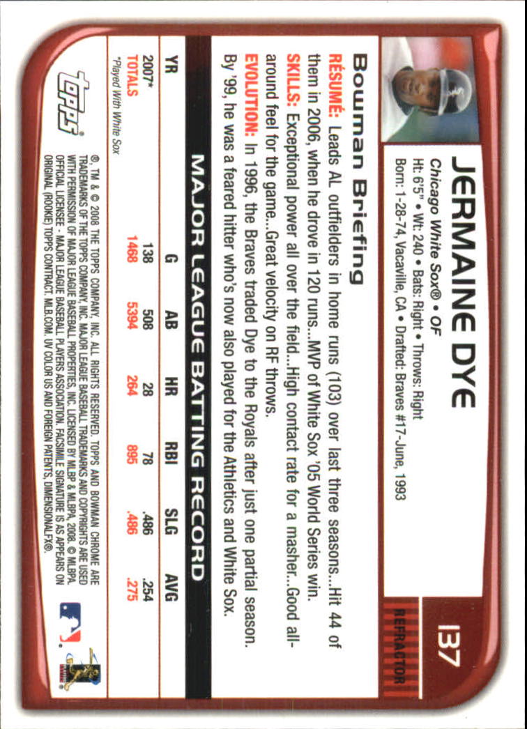 B1057- 2008 Bowman Chrome Refractors BB #s 1-220 -You Pick- 15+ FREE US SHIP - Picture 205 of 329