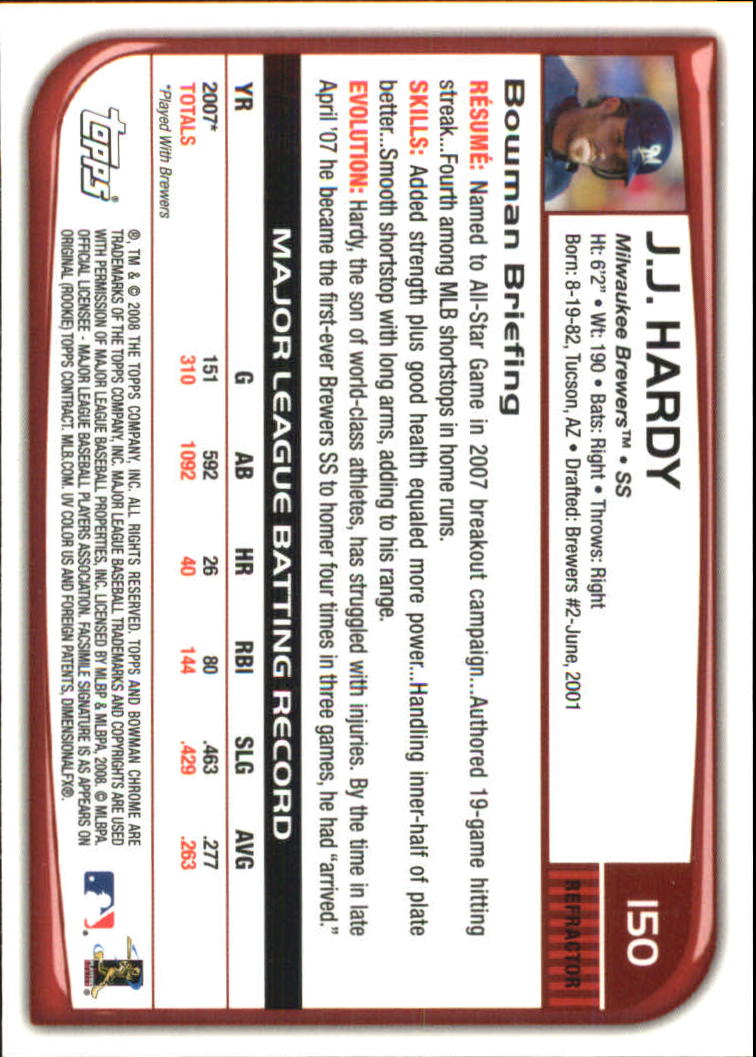 B1057- 2008 Bowman Chrome Refractors BB #s 1-220 -You Pick- 15+ FREE US SHIP - Picture 223 of 329
