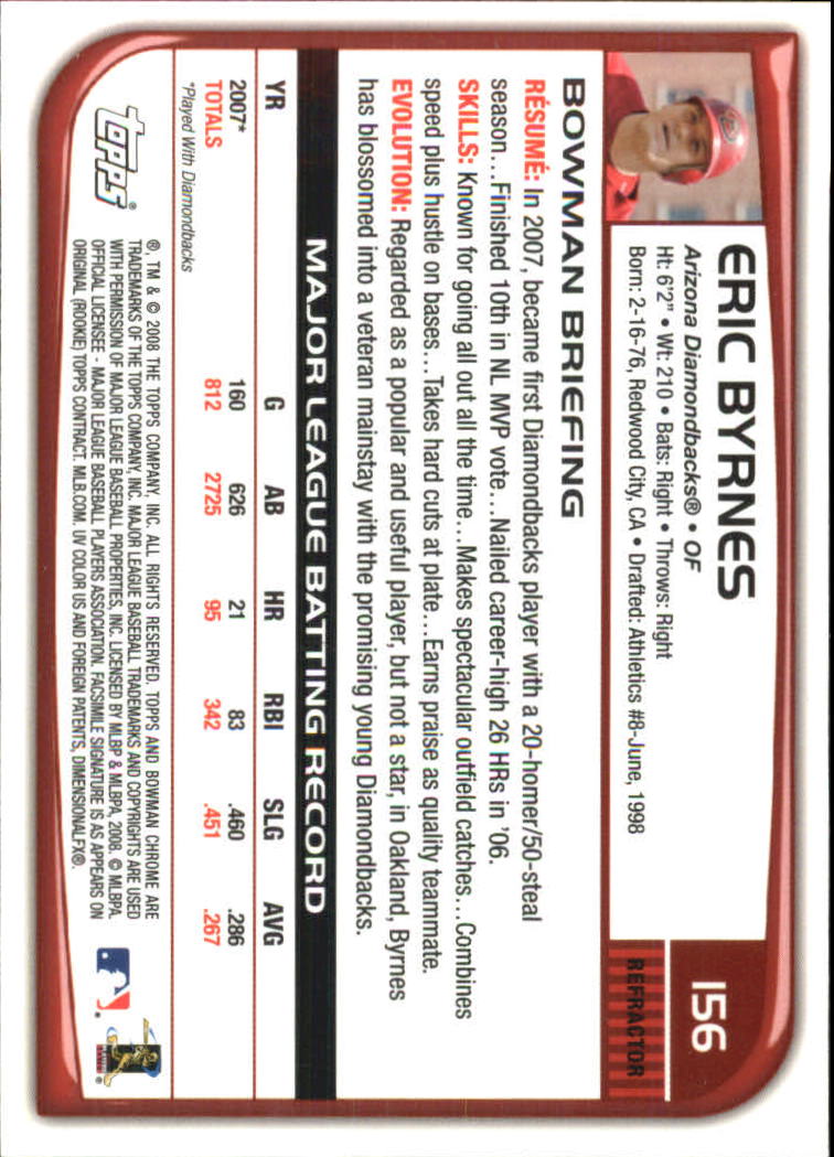 B1057- 2008 Bowman Chrome Refractors BB #s 1-220 -You Pick- 15+ FREE US SHIP - Picture 231 of 329