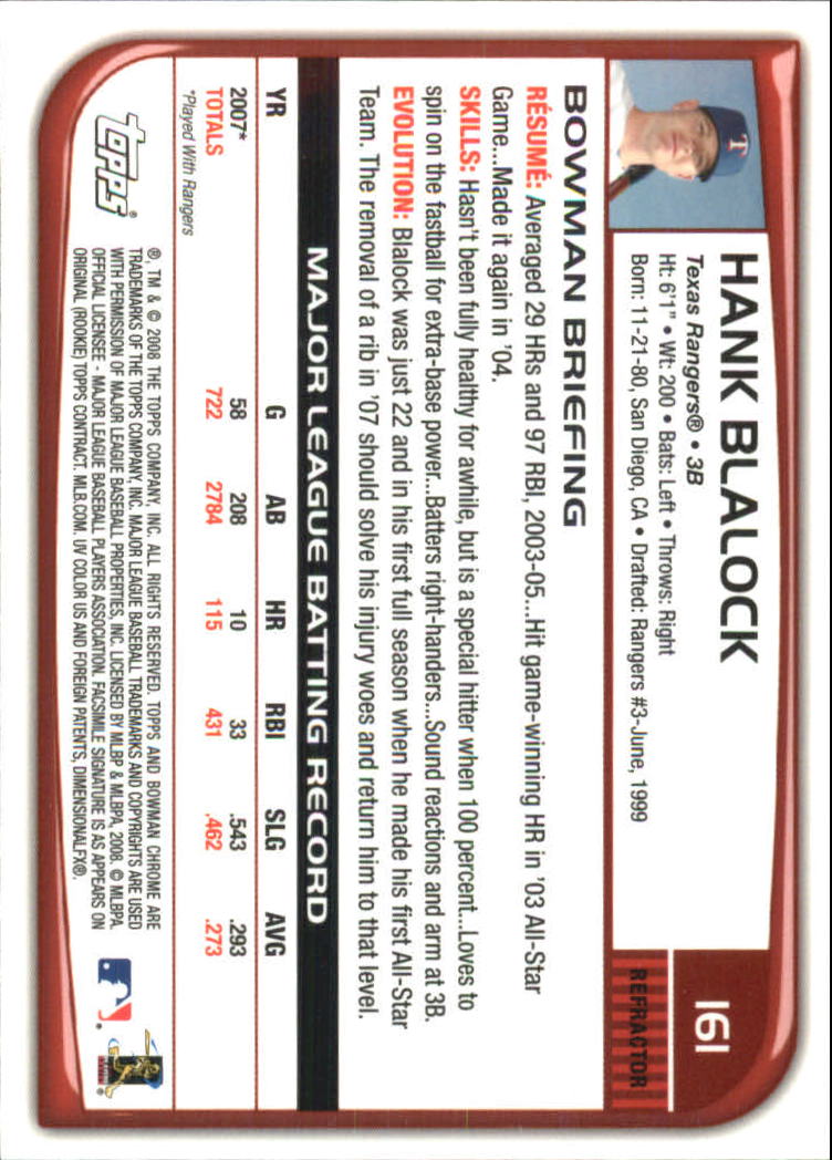 B1057- 2008 Bowman Chrome Refractors BB #s 1-220 -You Pick- 15+ FREE US SHIP - Picture 241 of 329