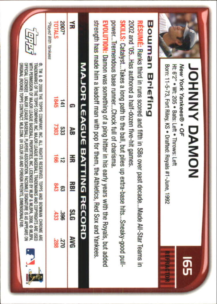 B1057- 2008 Bowman Chrome Refractors BB #s 1-220 -You Pick- 15+ FREE US SHIP - Picture 245 of 329