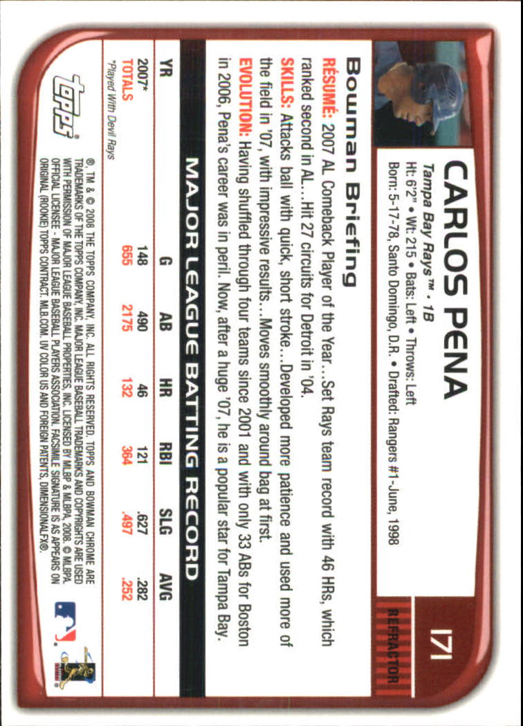 B1057- 2008 Bowman Chrome Refractors BB #s 1-220 -You Pick- 15+ FREE US SHIP - Picture 253 of 329