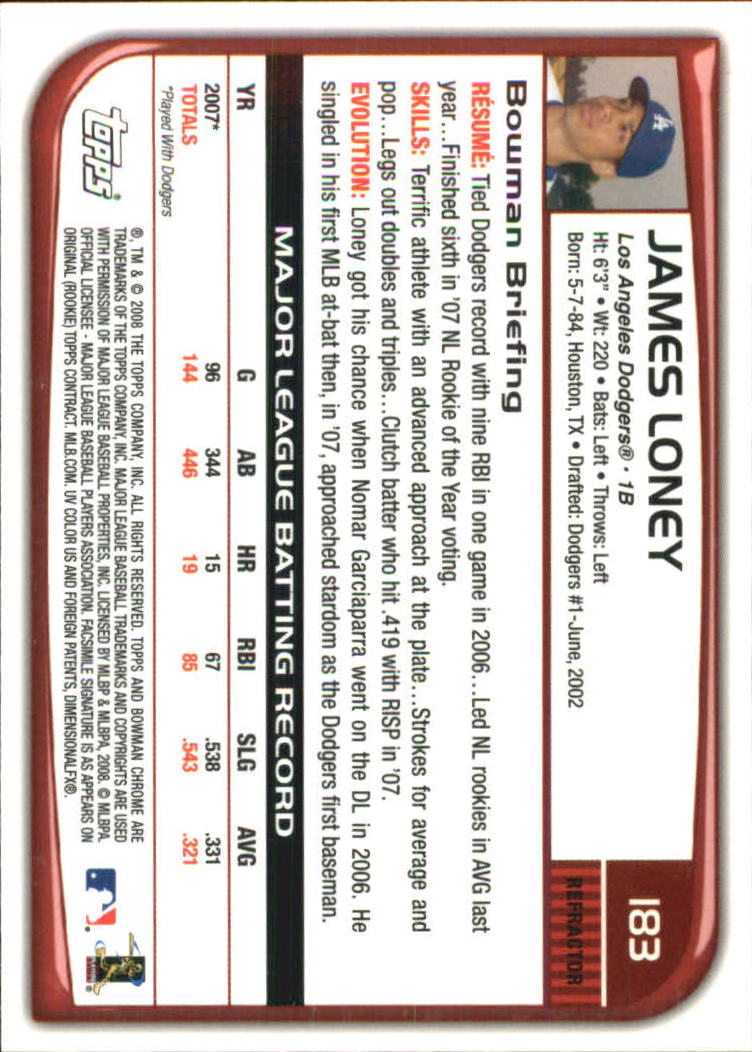 B1057- 2008 Bowman Chrome Refractors BB #s 1-220 -You Pick- 15+ FREE US SHIP - Picture 265 of 329