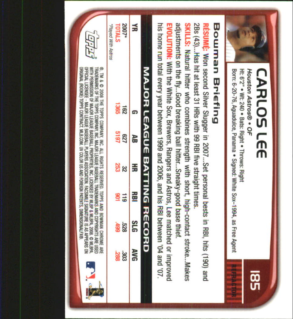B1057- 2008 Bowman Chrome Refractors BB #s 1-220 -You Pick- 15+ FREE US SHIP - Picture 269 of 329