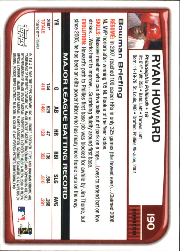 B1057- 2008 Bowman Chrome Refractors BB #s 1-220 -You Pick- 15+ FREE US SHIP - Picture 275 of 329