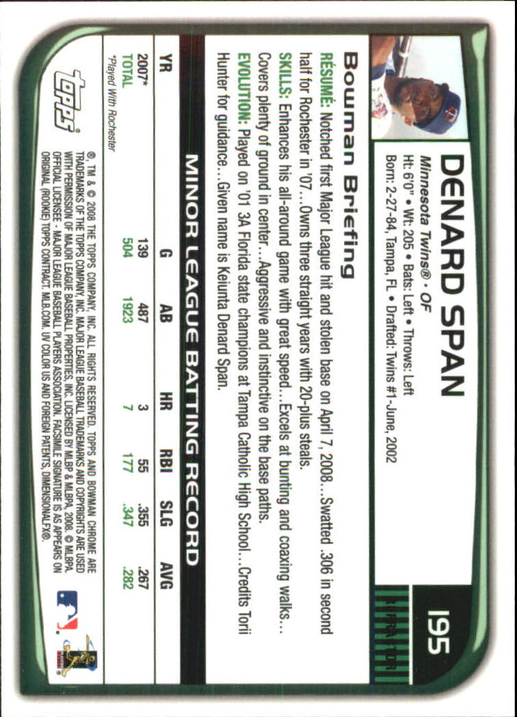 B1057- 2008 Bowman Chrome Refractors BB #s 1-220 -You Pick- 15+ FREE US SHIP - Picture 283 of 329