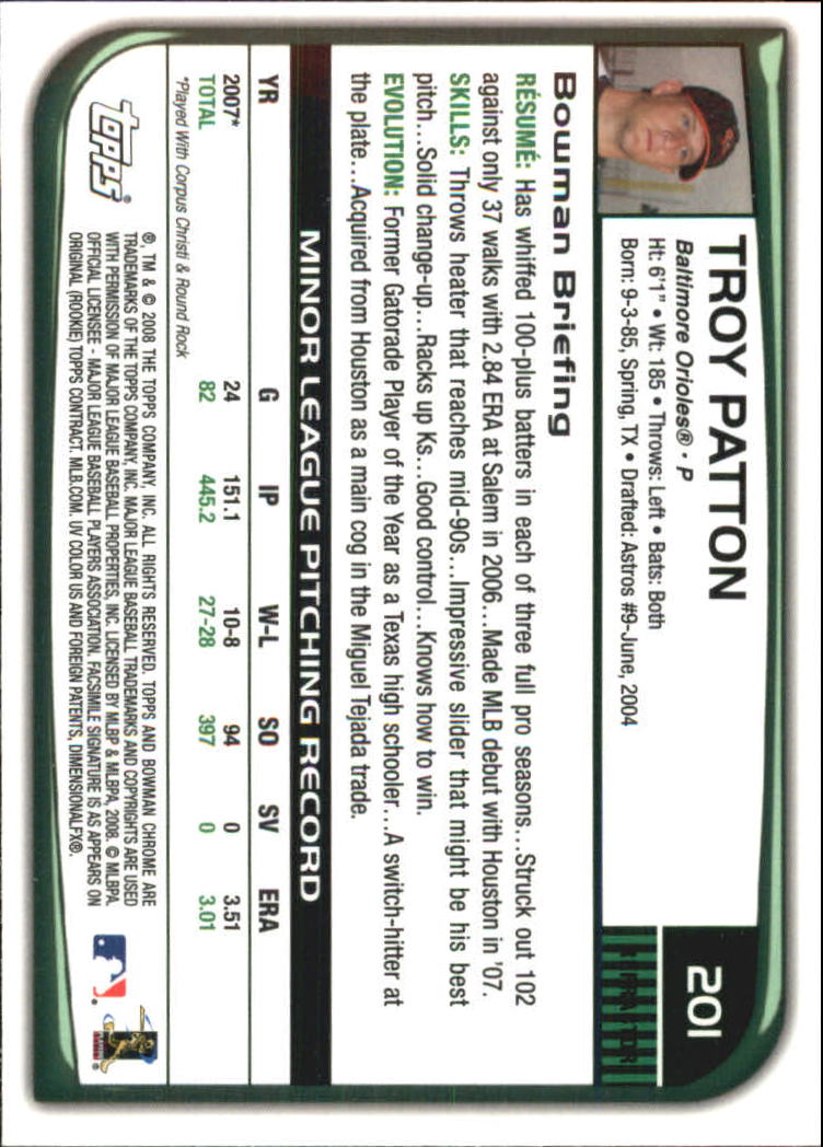 B1057- 2008 Bowman Chrome Refractors BB #s 1-220 -You Pick- 15+ FREE US SHIP - Picture 295 of 329