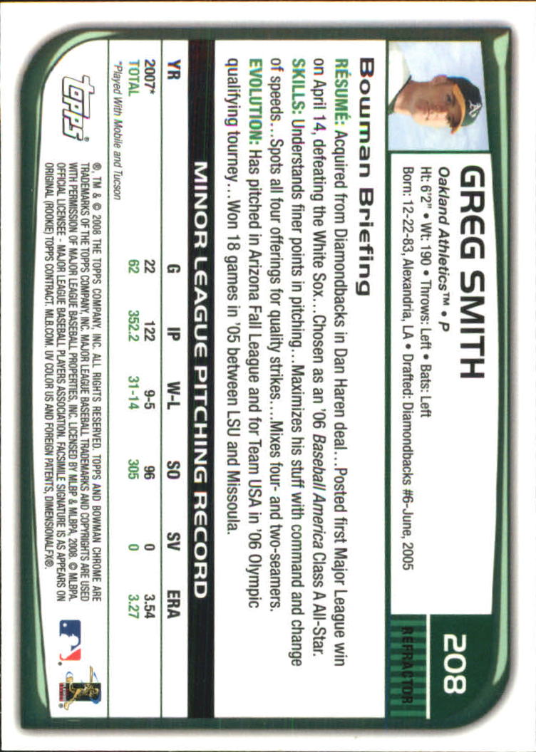 B1057- 2008 Bowman Chrome Refractors BB #s 1-220 -You Pick- 15+ FREE US SHIP - Picture 309 of 329