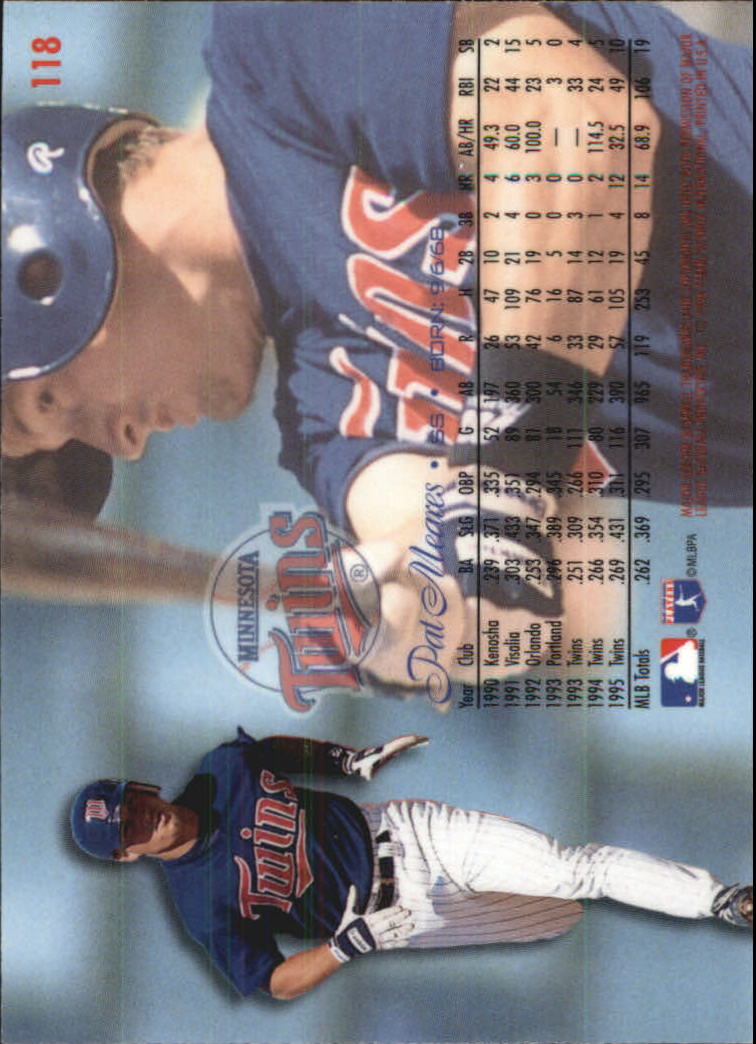1996 Flair Gold #118 Pat Meares back image