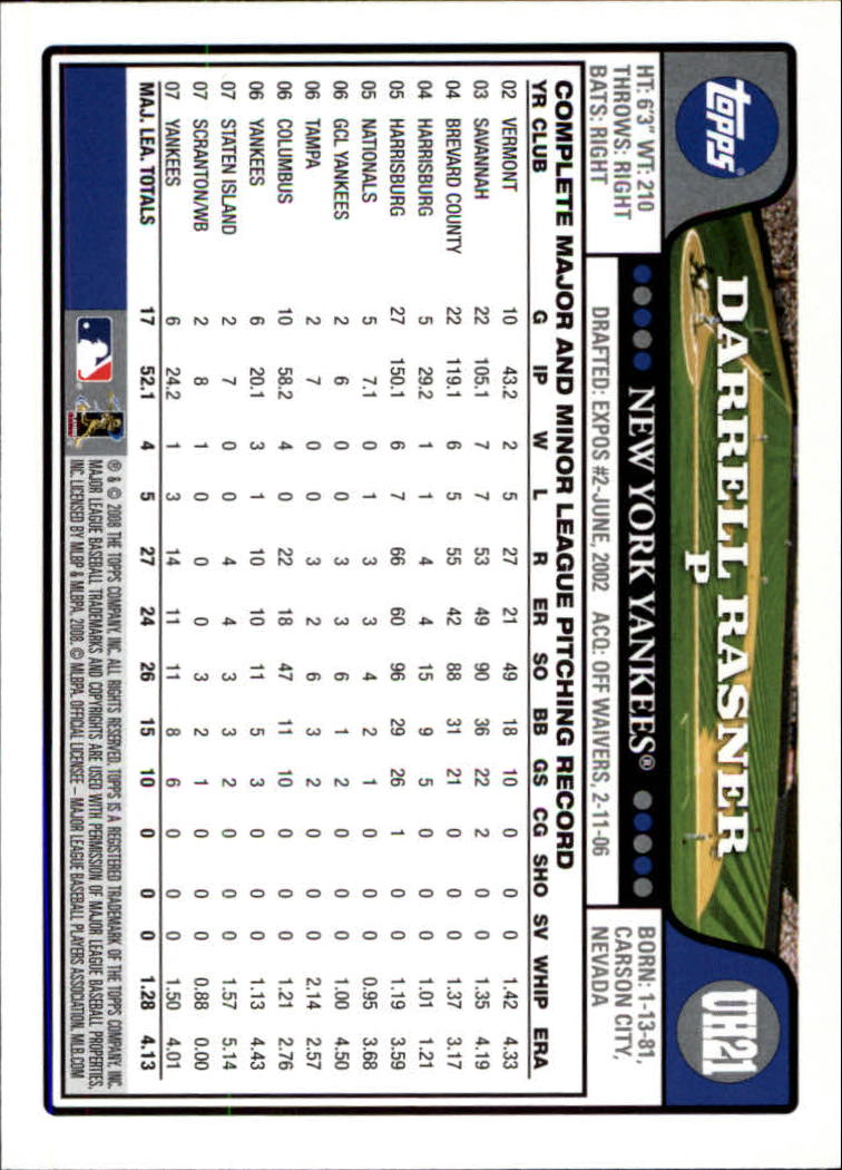 2008 Topps Update Baseball Card Pick (Base) 1-100