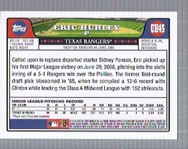 2008 Topps Update Baseball Card Pick (Base) 1-100