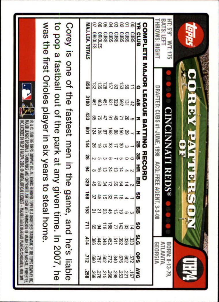 2008 Topps Update Baseball Card Pick (Base) 1-100