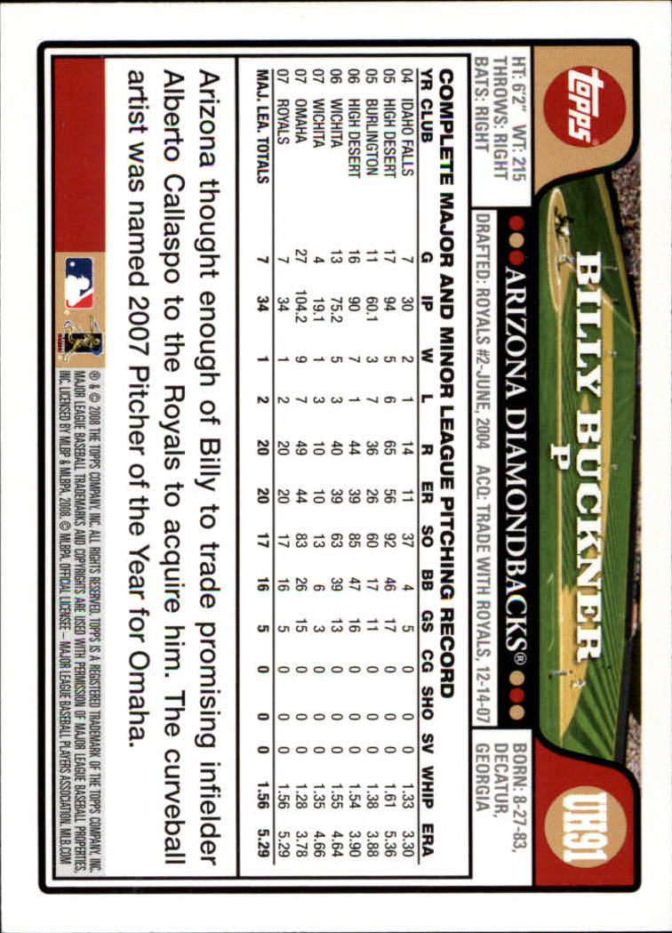 2008 Topps Update Baseball Card Pick (Base) 1-100