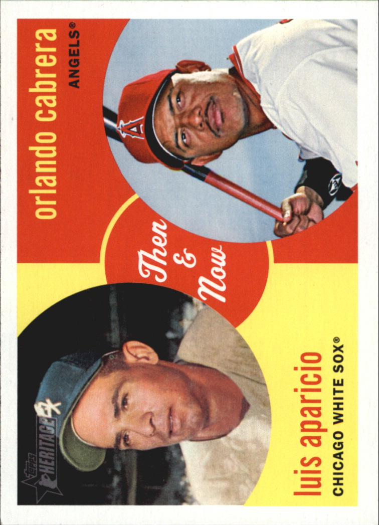 2008 Topps Heritage High Numbers Then and Now #TN7 Luis Aparicio/Orlando Cabrera