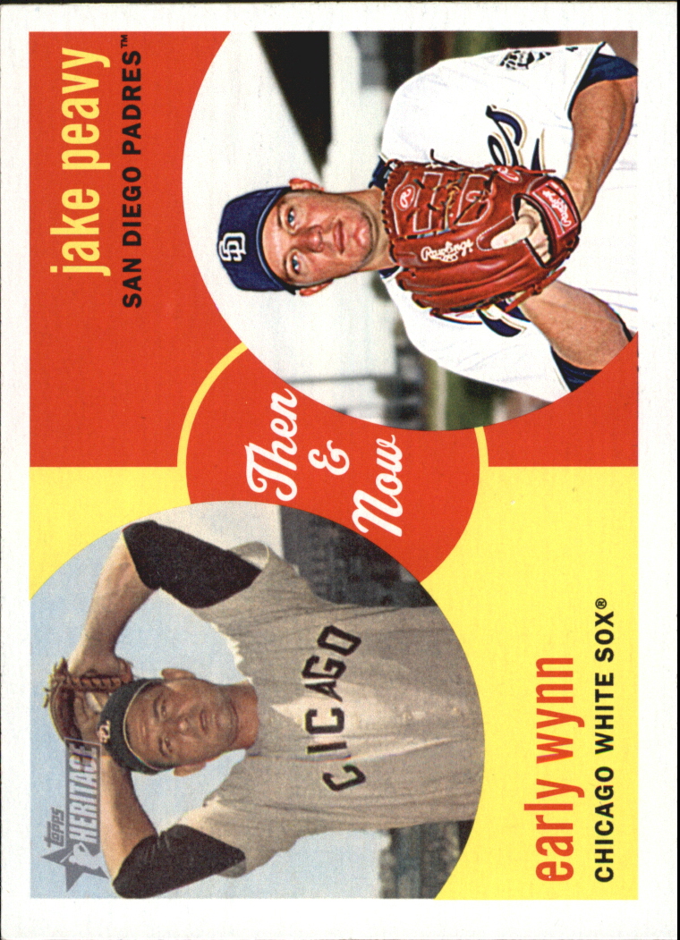2008 Topps Heritage High Numbers Then and Now #TN9 Early Wynn/Jake Peavy