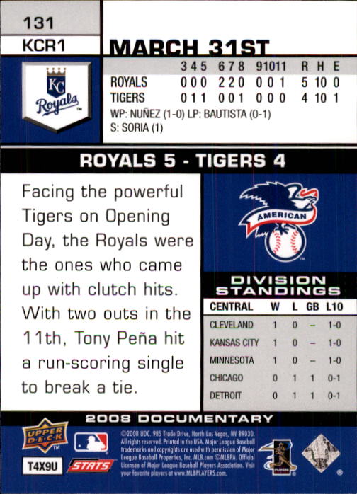 2008 Upper Deck Documentary #131 Gil Meche back image