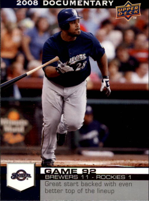2008 Upper Deck Documentary #2852 Prince Fielder