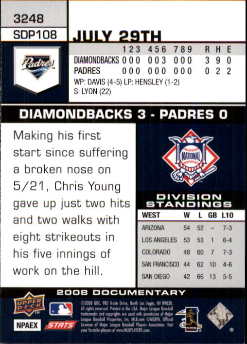 2008 Upper Deck Documentary #3248 Adrian Gonzalez back image