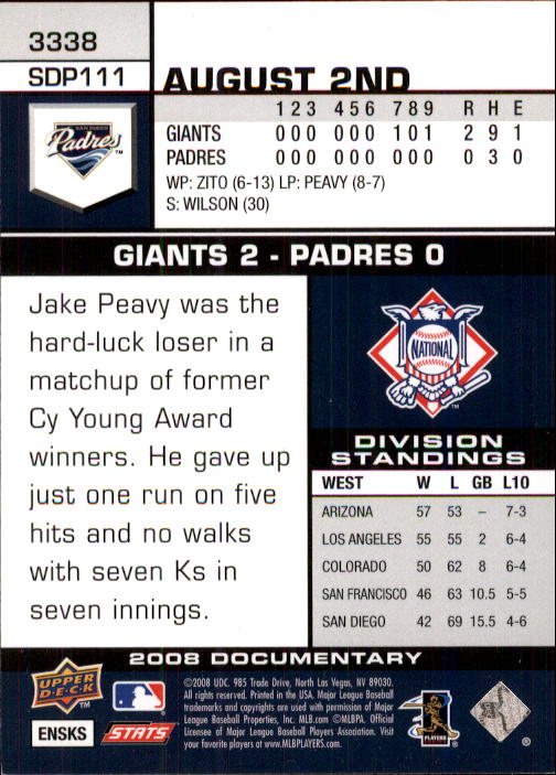 2008 Upper Deck Documentary #3338 Adrian Gonzalez back image