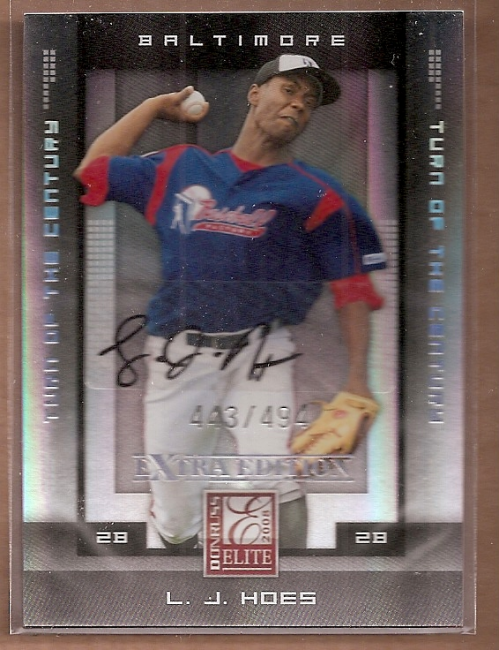 2008 Donruss Elite Extra Edition Signature Turn of the Century #67 L. J. Hoes/494