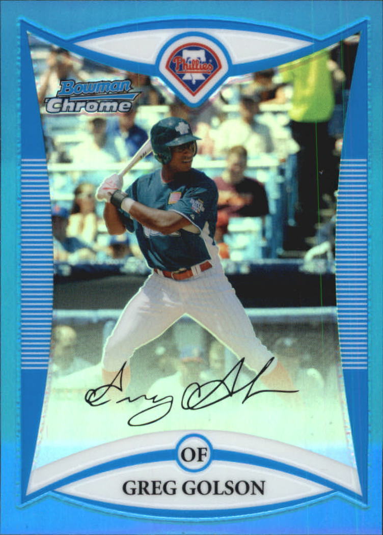 2008 Bowman Chrome Draft Prospects Blue Refractors #BDPP73 Greg Golson FG