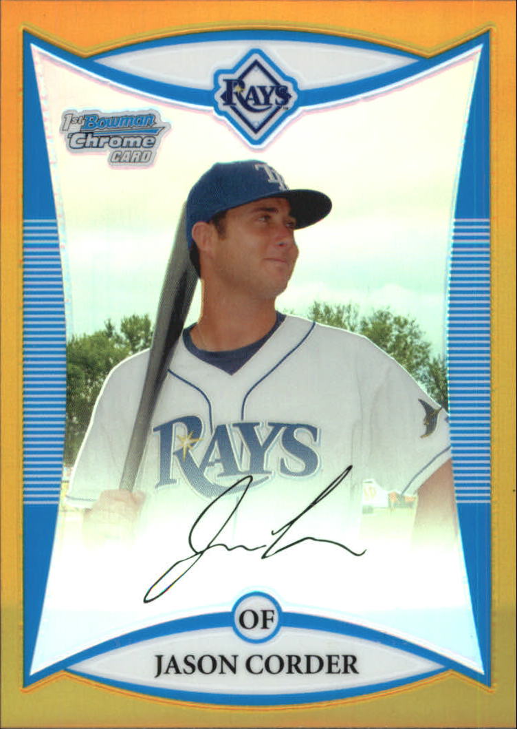 2008 Bowman Chrome Draft Prospects Gold Refractors #BDPP43 Jason Corder DP