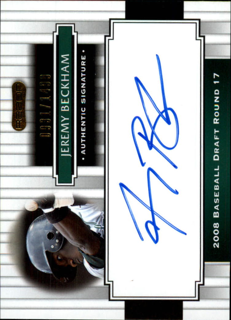 2008 Razor Signature Series #157 Jeremy Beckham AU/1499