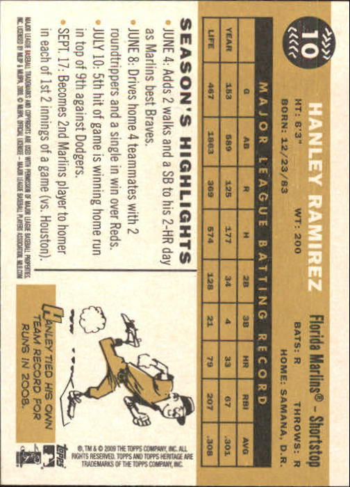 2009 Topps Heritage Baseball Card Pick (Base) 1-329 - Picture 19 of 500