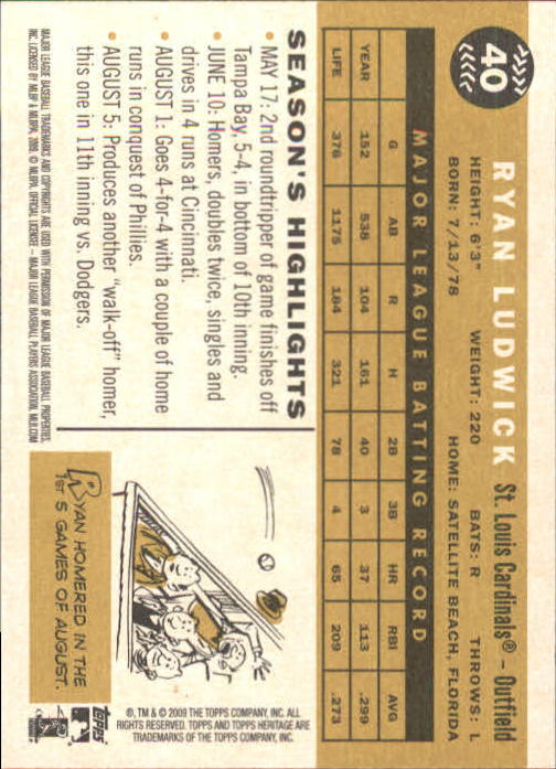2009 Topps Heritage Baseball Card Pick (Base) 1-329 - Picture 73 of 500