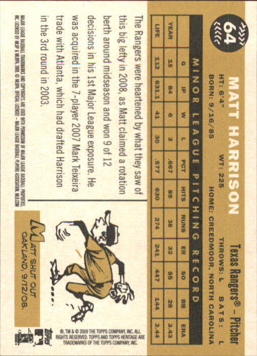 2009 Topps Heritage Baseball Card Pick (Base) 1-329 - Picture 109 of 500