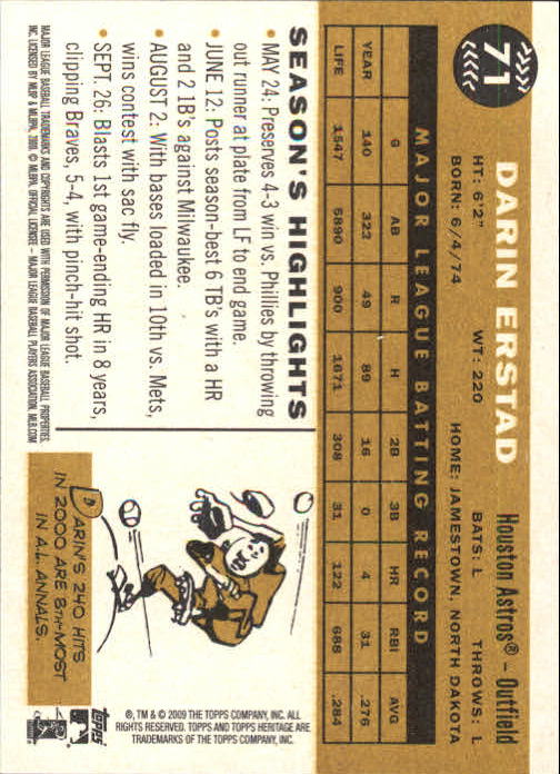 2009 Topps Heritage Baseball Card Pick (Base) 1-329 - Picture 115 of 500
