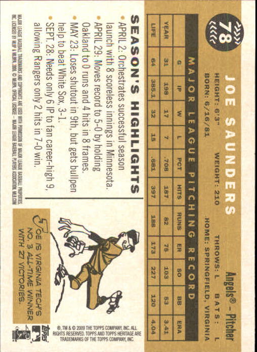 2009 Topps Heritage Baseball Card Pick (Base) 1-329 - Picture 125 of 500