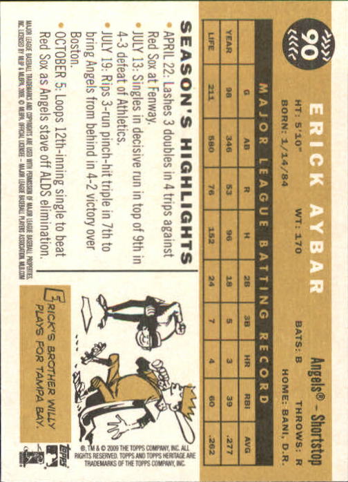 2009 Topps Heritage Baseball Card Pick (Base) 1-329 - Picture 143 of 500