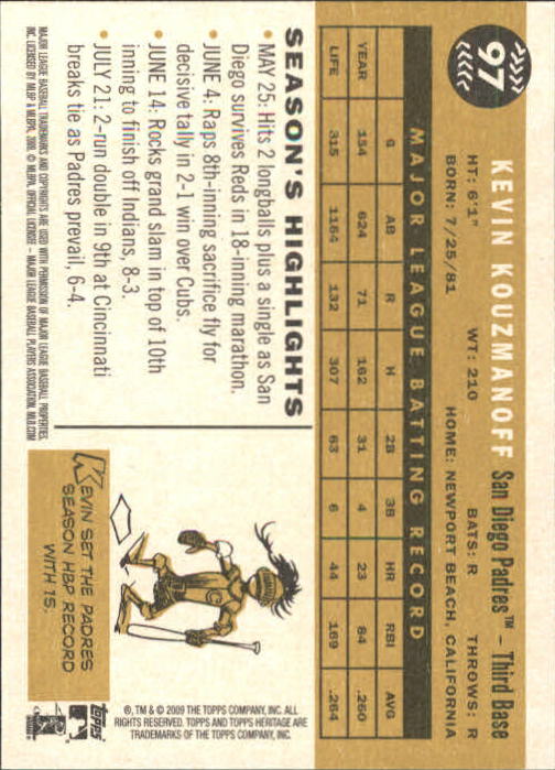 2009 Topps Heritage Baseball Card Pick (Base) 1-329 - Picture 155 of 500
