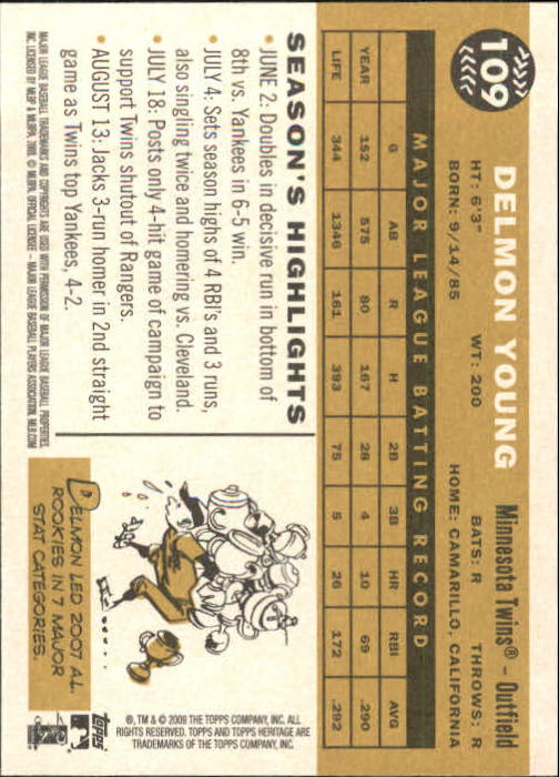 2009 Topps Heritage Baseball Card Pick (Base) 1-329 - Picture 175 of 500