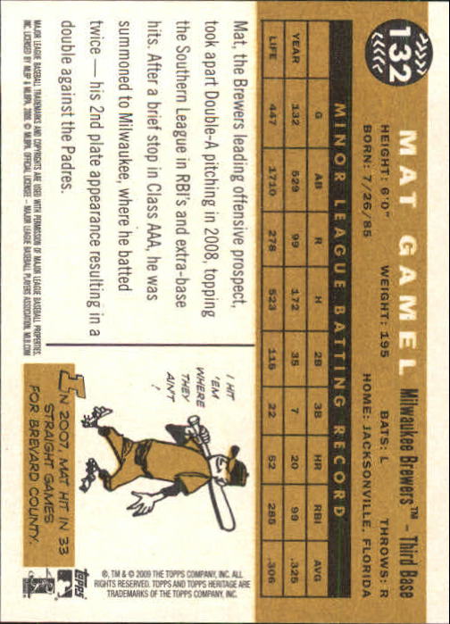 2009 Topps Heritage Baseball Card Pick (Base) 1-329 - Picture 213 of 500