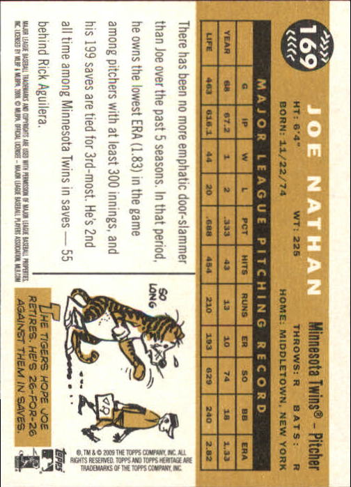 2009 Topps Heritage Baseball Card Pick (Base) 1-329 - Picture 270 of 500